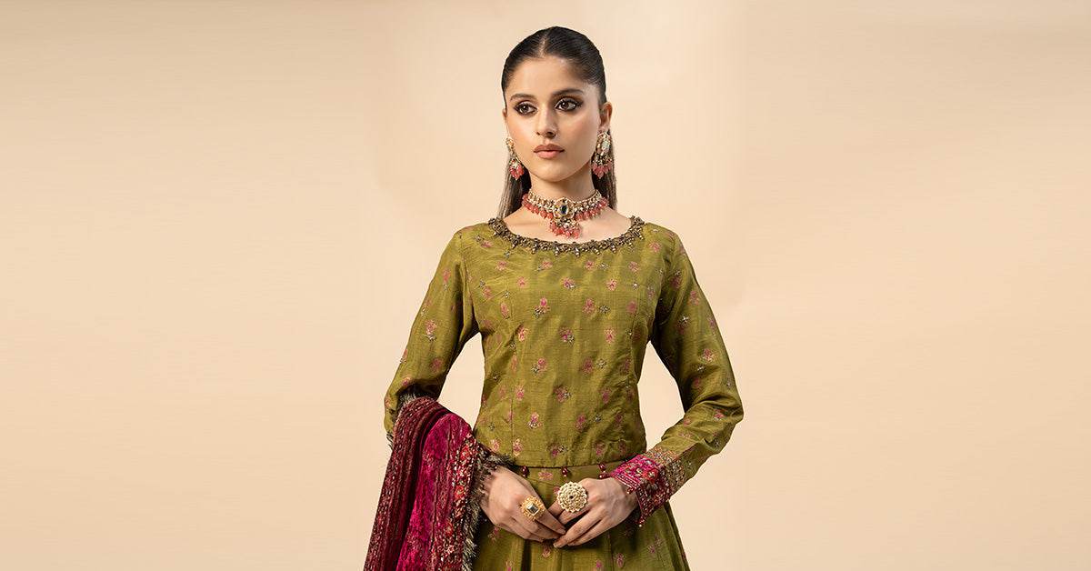Maria B | Formal Wears | Raw Silk Suit | SF-W24-26