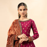Maria B | Formal Wears | Raw Silk Suit | SF-W24-26-C