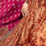 Maria B | Formal Wears | Raw Silk Suit | SF-W24-26-C