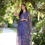 Noor by Saadia Asad | Luxury Chikankari Lawn24 | D8-A Purple