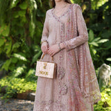 Noor by Saadia Asad | Luxury Chikankari Lawn24 | D3-A Mink Schifli
