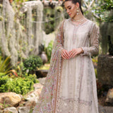Noor by Saadia Asad | Luxury Chikankari Lawn24 | D3-B Beige Schifli