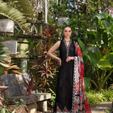Noor by Saadia Asad | Luxury Chikankari Lawn24 | D6-A Black Laser
