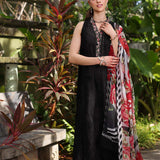 Noor by Saadia Asad | Luxury Chikankari Lawn24 | D6-A Black Laser