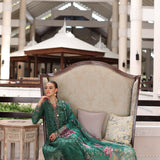 Noor by Saadia Asad | Luxury Chikankari Lawn24 | D4-A Green Laser