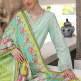 Noor by Saadia Asad | Luxury Chikankari Lawn24 | D5-A Aqua Ombre