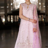Noor by Saadia Asad | Luxury Chikankari Lawn24 | D11-A Pink Schifli